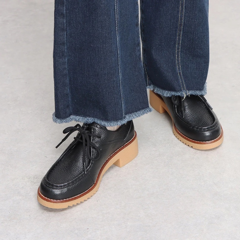 Clarks Eden Mid Lace Shoes with Block Heel